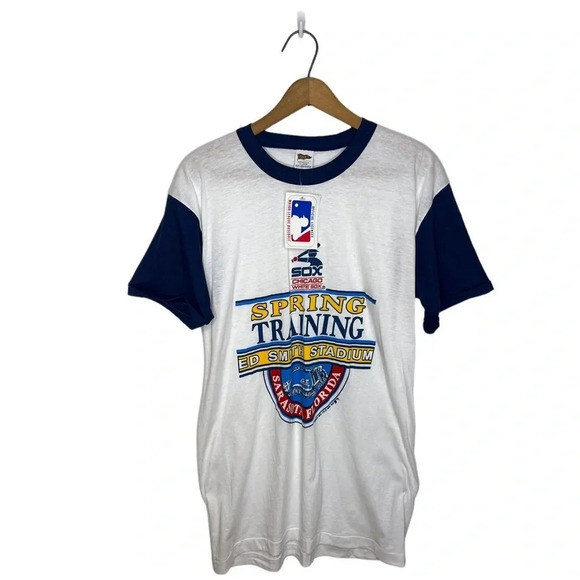 Single Stitch Vintage 1980s Spring Training White Sox Graphic Baseball T Shirt - Picture 1 of 12